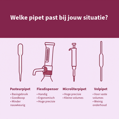 Welke pipet past bij jouw werk? Een vergelijking van pipettypes