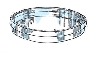 Petrischaal 100 mm, met nokken, aseptisc