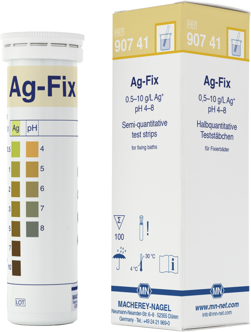 Ag-Fix teststrips gradatie zilver