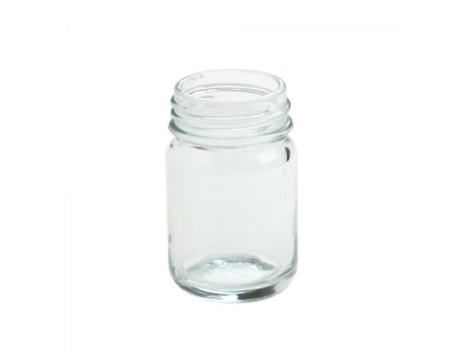 Wijdhalsfles helder glas 50 ml, DIN40 - Antonides -
