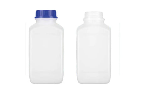 Fles HDPE vierkant wit, DIN54