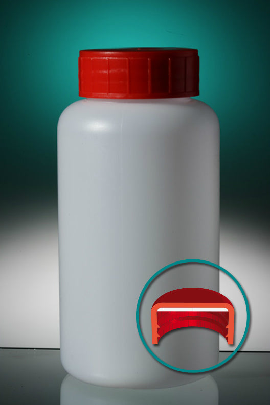 Pot HDPE met schroefdop en inlage