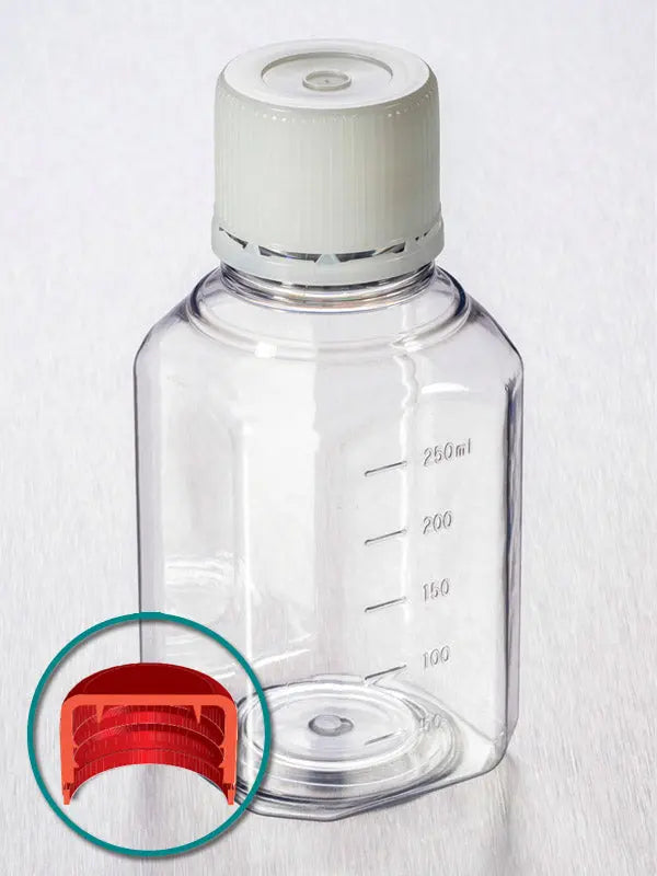 Fles PET schroef/garantiedop steriel