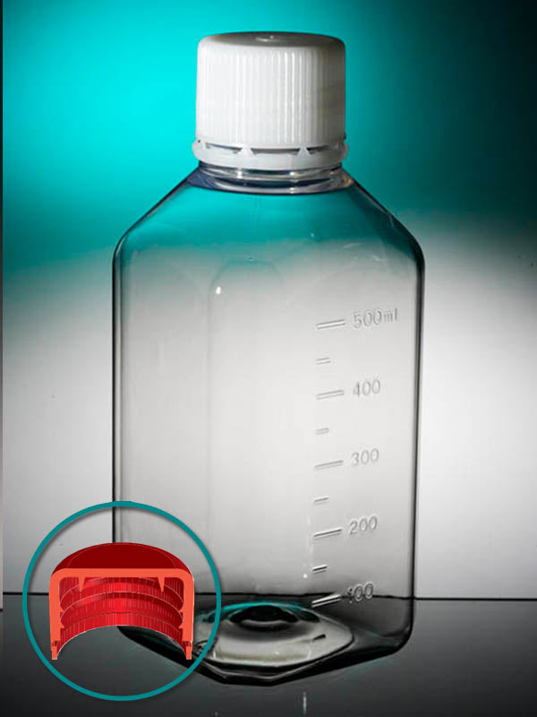 Fles PET 500 ml met schroef/garantiedop
