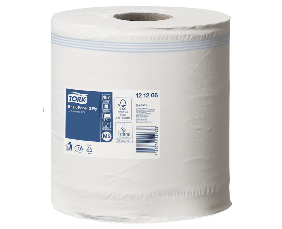 Papierrollen, 200 mm x 160 m, M2 poetspapier