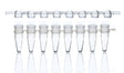 PCR-strips 8 x 0,2 ml, PP, losse gebolde snapcapstrips, transparant