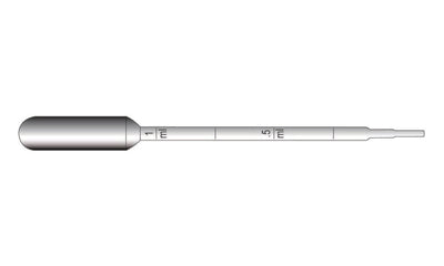 Pasteurpipetten PE 150 mm met maat verdeling