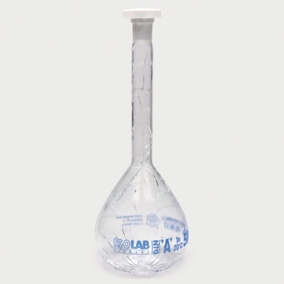 Maatkolven, klasse A, gecoat  25 ml, NS 12/21, PP-stop