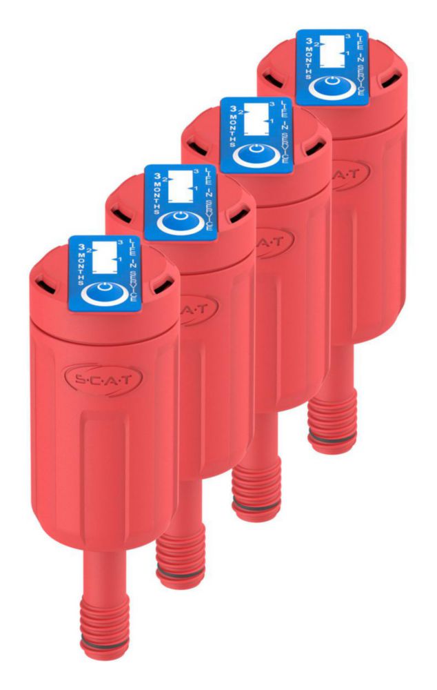 Productfoto van Koolstoffilter S, V3.0, met spatbescherming en vervangingsindicator, service life 3 mnd, 4-pack