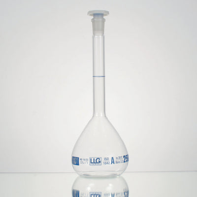 Maatkolf, klasse A, 2000 ml, NS 29/32, boro. 3.3, blauwe maatverdeling en PE-stop