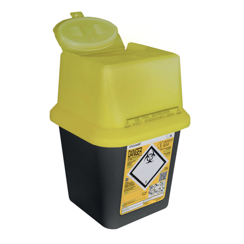 Naaldencontainer 4l, Sharpsafe label D/FR/IT/ES/EN