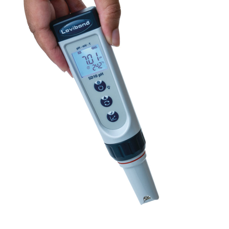 SD10 pH-zaktester pH 0 - 14, mV, Temperatuur