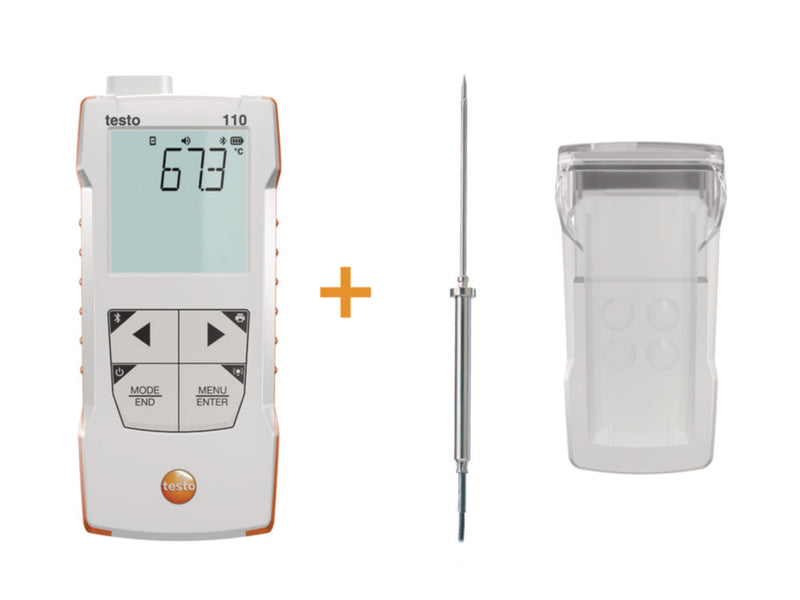 Thermometer Testo 110 food set, met RVS voeler voor levensmiddelen