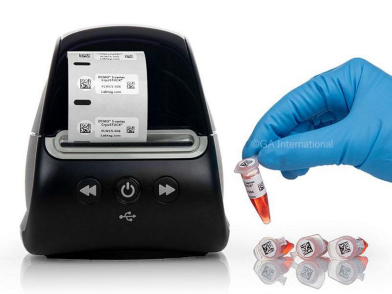 Productfoto van CryoSTUCK® labels for frozen surfaces 0.94" x 0.5" + 0.375" /23.9mm x 12.7mm + 9.5mm roll with 750 labels