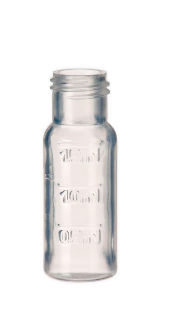 Vials 1,5 ml, PP, 32 x 11,6 mm, ND9, transparant, met vullijnen