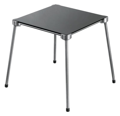 Vierpoot, roestvaststaal glasplaat 160x160 mm