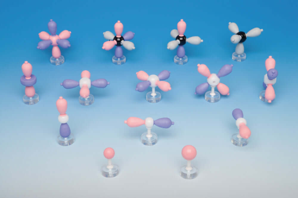 Molecuulbouwdoossysteem Molymod® | beschrijving: Anorganische/organische set, groot, 106 atomen, 86 verbindingen