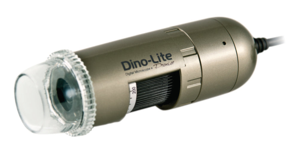 Dino-Lite Edge digitale USB-microscoop met lange werkafstand, 5 MP LWD, aluminium, polarisator, FLC/AMR/EDOF/EDR