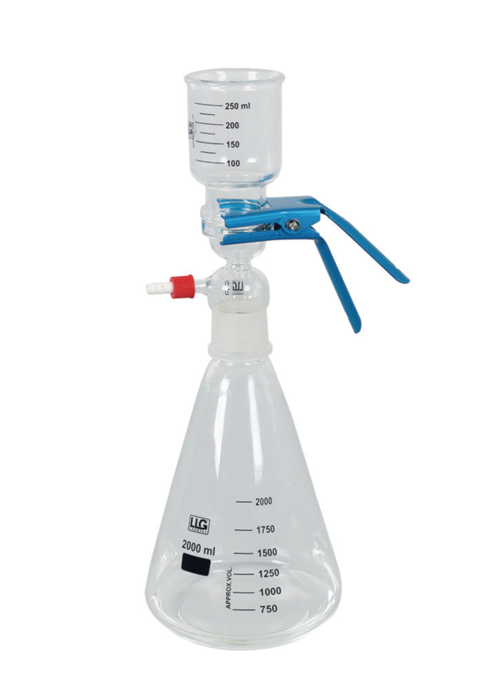 Productfoto van Filterunit met 1 l fles glasfilter Ø 47 mm, por. 2