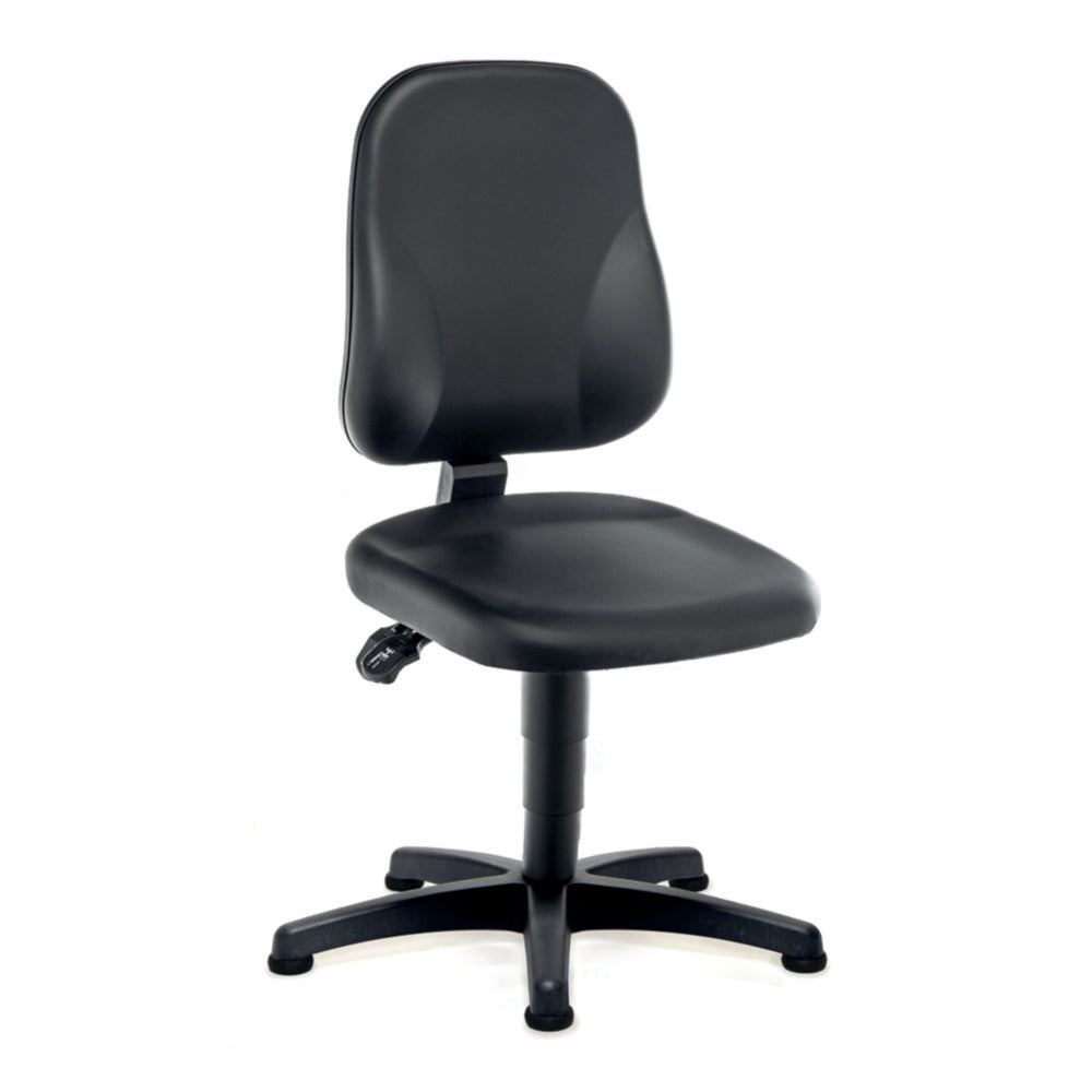 LLG-Lab stoel Kunstleer zwart, met glijders, zithoogte 440-620 mm