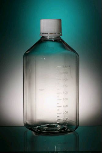 Fles PET 1000 ml, met schroef/garantiedo