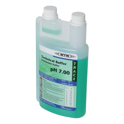 Bufferoplossing pH 7,00 +/- 0,03 bij 25°C, Fles met kalibreerkamer 250ml, groen, NIST/PTB