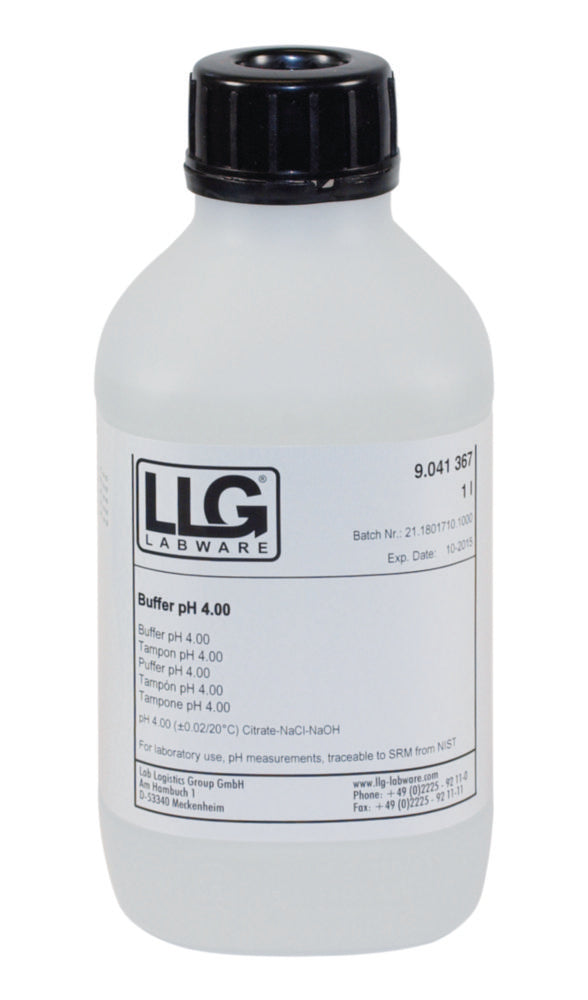 Bufferoplossing pH 10,00 +/- 0,01 bij 20°C, Kunststof fles 1l, kleurloos, NIST