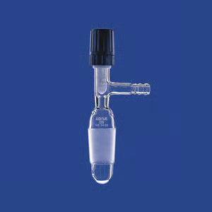 Klep voor buisdeksel NS 24/29 met PTFE-spil, borosilicaatglas 3.3