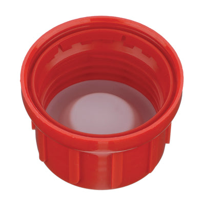 Schroefgarantiedop GL45, PP, rood, met ontluchting, met PTFE inlage