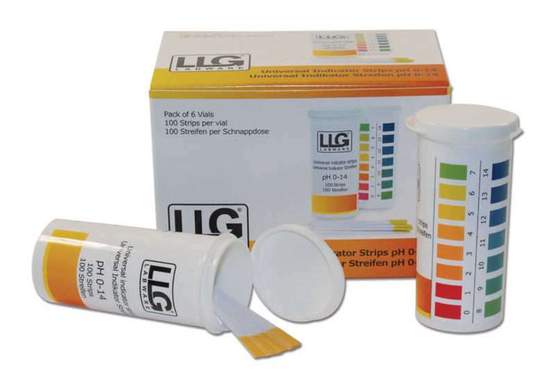 pH indicatorstrips pH 0-14 doosje met snapcap
