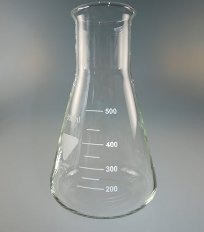 Erlenmeyerkolf, borosilicaat 3.3, wijdmonds, met maatverdeling