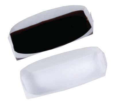 Weegschuitje, cellulose, 58 x 10 x 10 mm, wit