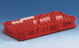 Rek voor reactievaatjes PP voor 128 x Ø 11 mm, wit