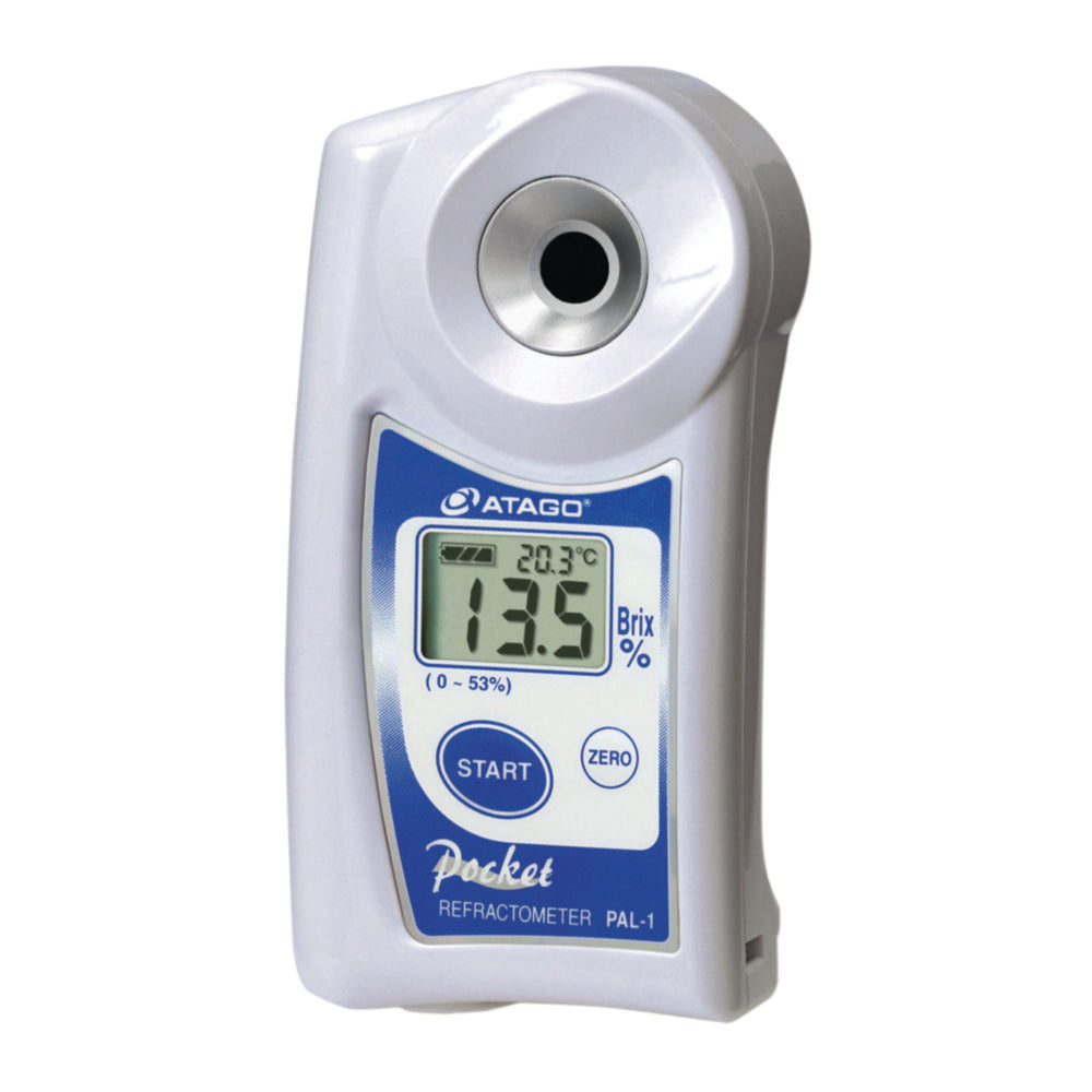 Digitale handheld refractometer PAL-RI meetbereik: 1,3306 - 1.5284 nD, met ATC, waterafstotend