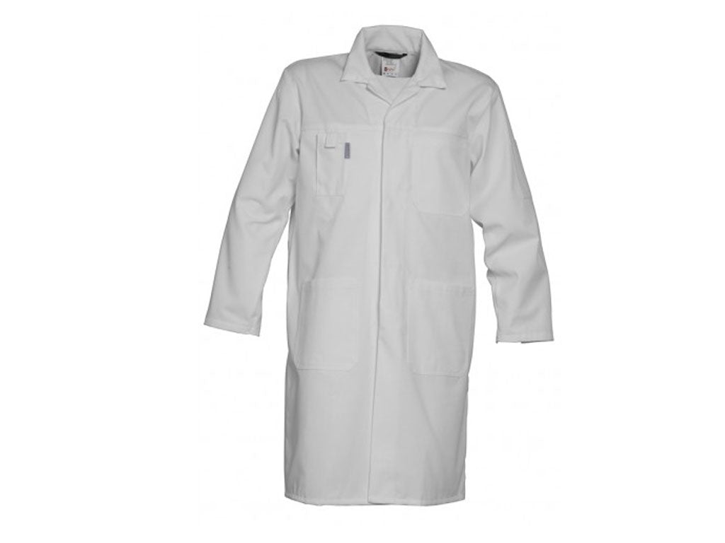 Witte labjas van polyester