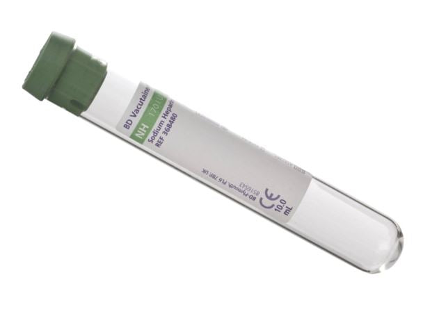 Vacutainer® BD natrium-heparine, 10ml, glas