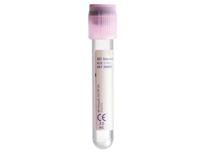 Vacut. k2-edta buis hg/pl, 3 ml roze