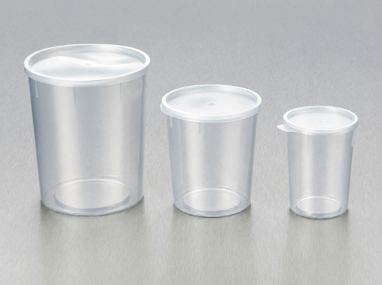 Potten PP 200 ml, snapdksl, p/10 steriel