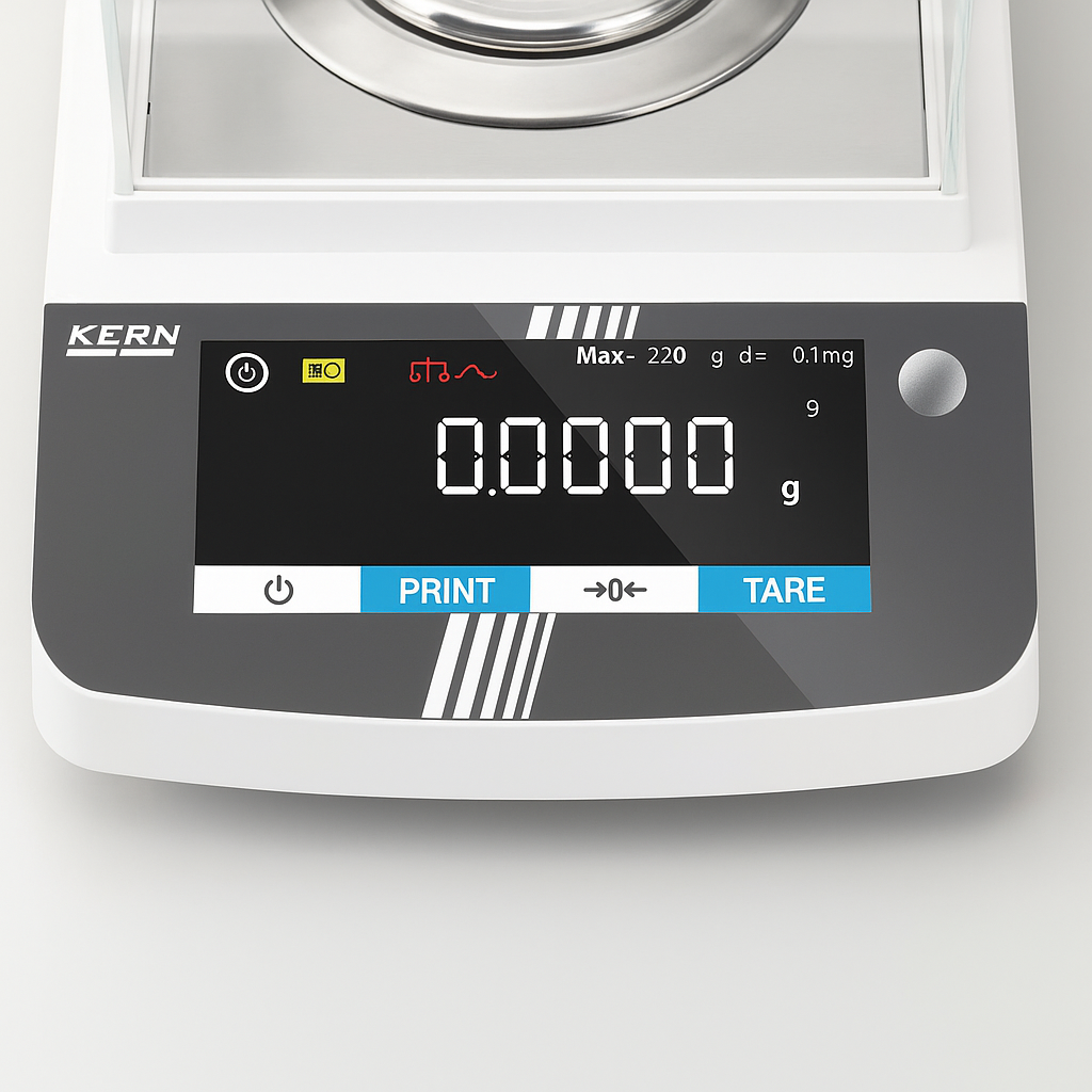Analytische balans ADT 200-4, max 220 g, met interne aanpassing