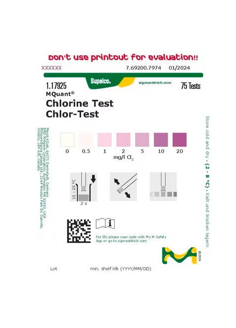 Chloortest, MQuant®, colorimetrisch