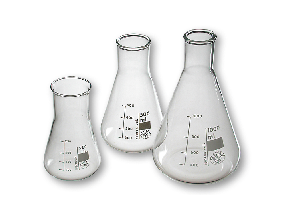 Erlenmeyerkolf glas