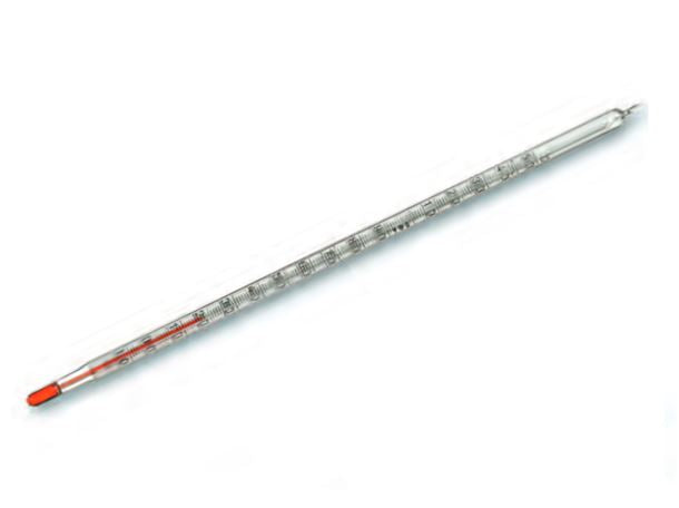 Thermometer glas, -10...150°C, rode vull