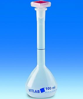 Maatkolf 25 ml, PP, met stop NS 10/19