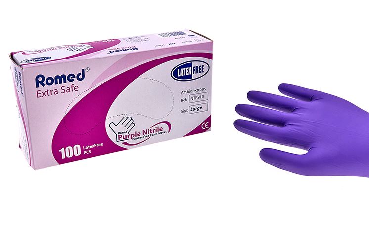 Nitril handschoenen Romed paars