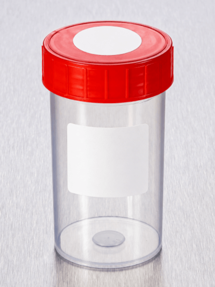 Container PP 180 ml , steriel + 2 stckrs