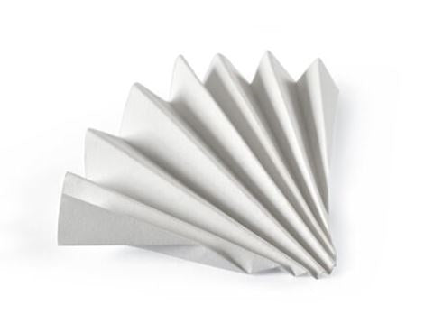 Vouwfilters 240 mm, kwalitatief 68 g/m
