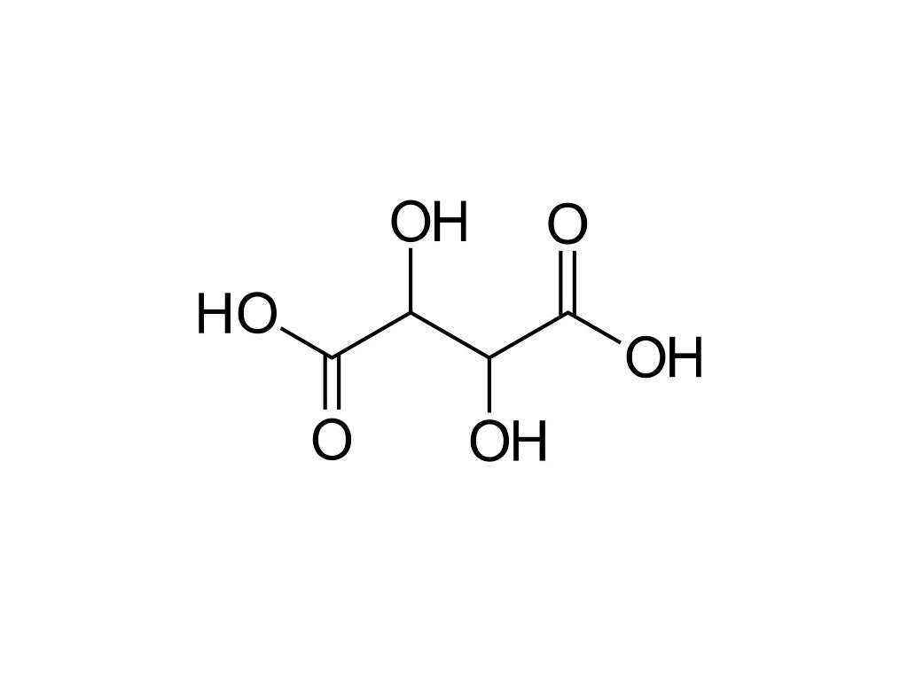 Wijnsteenzuur, kristallen, zuiver
