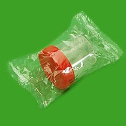 Pot 120ml PP, rode schroefdop, p/s ster.