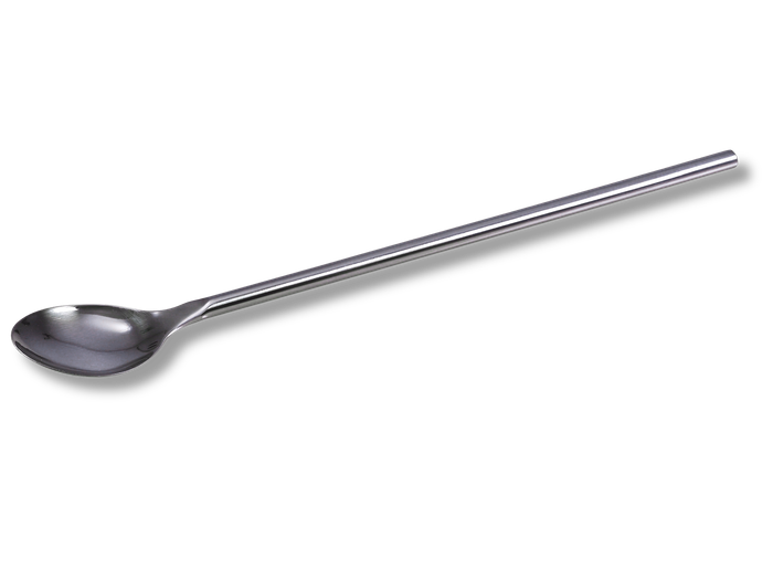 Chemicaliënlepel, ronde steel, RVS 304, 210 mm, 3,5 ml