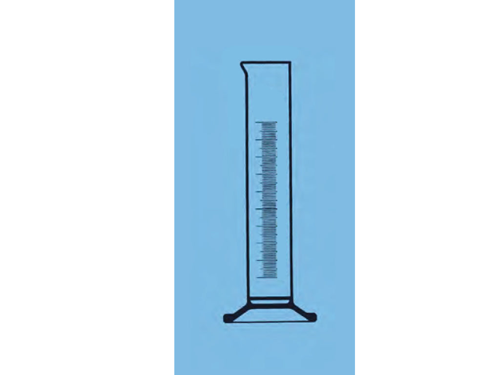 Maatcilinder glas, laag model